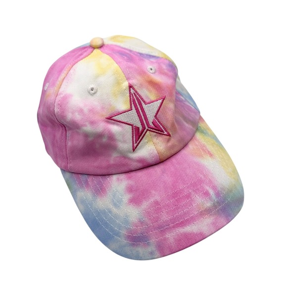 Jeffree Star Cosmetics Accessories - Jeffree Star Cosmetics Tie Dye Star Logo Baseball Cap‎ Hat Pink Blue Yellow NEW